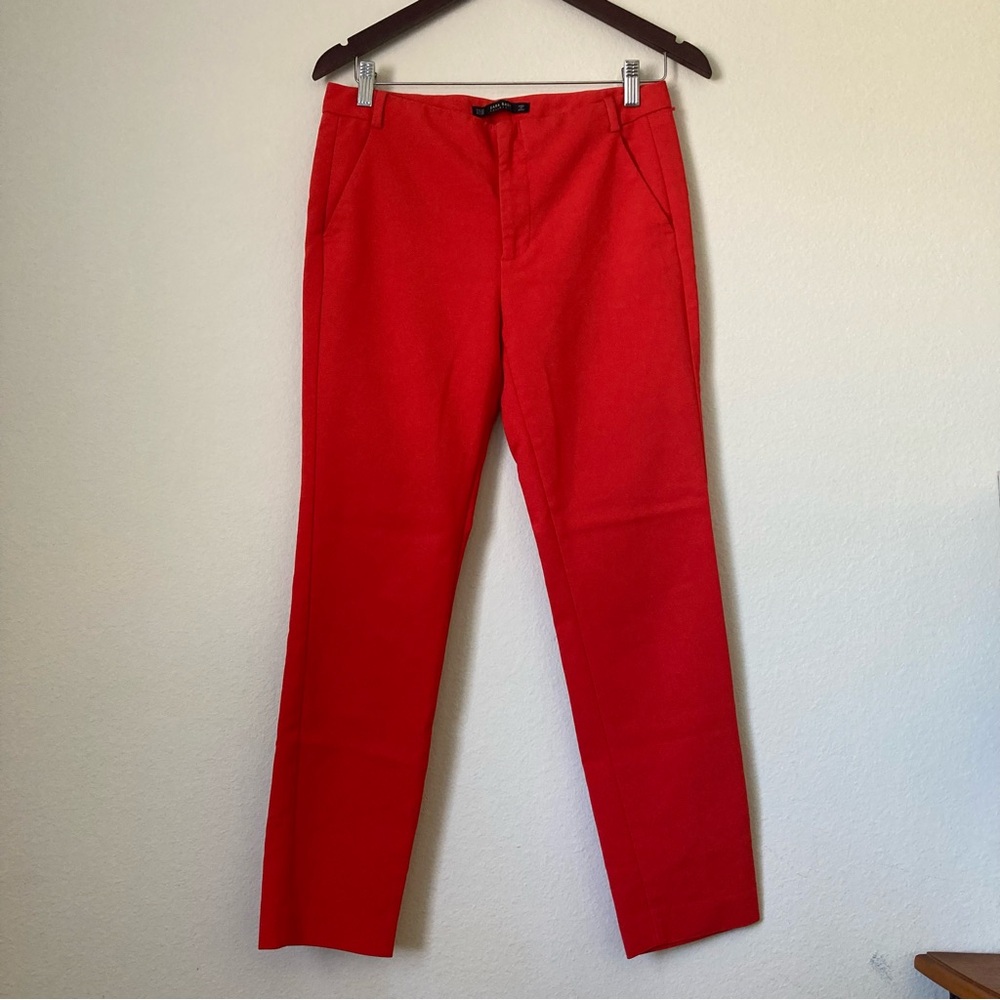 Zara Basic Collection Red Orange Pants - image 3